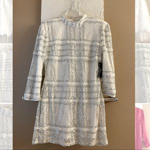 Lace & sequin mini dress
